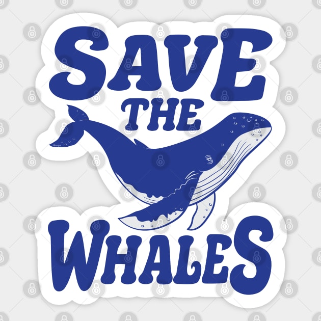 Save the Whales Sticker by mcillustrator